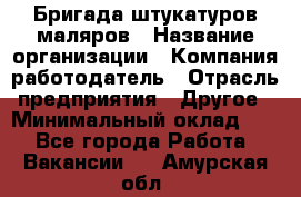 Бригада штукатуров-маляров › Название организации ­ Компания-работодатель › Отрасль предприятия ­ Другое › Минимальный оклад ­ 1 - Все города Работа » Вакансии   . Амурская обл.